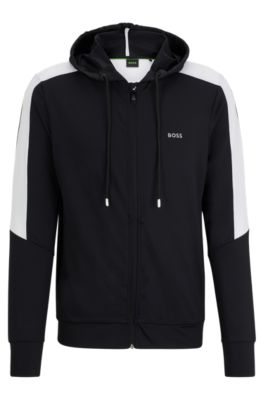 Hugo boss black zip hot sale hoodie