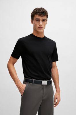 BOSS Reversible Italianleather belt with pin and plaque buckles