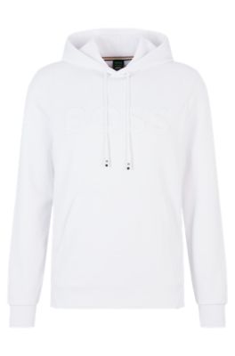 White hugo store boss hoodie