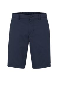 Slim-fit shorts in water-repellent twill, Dark Blue