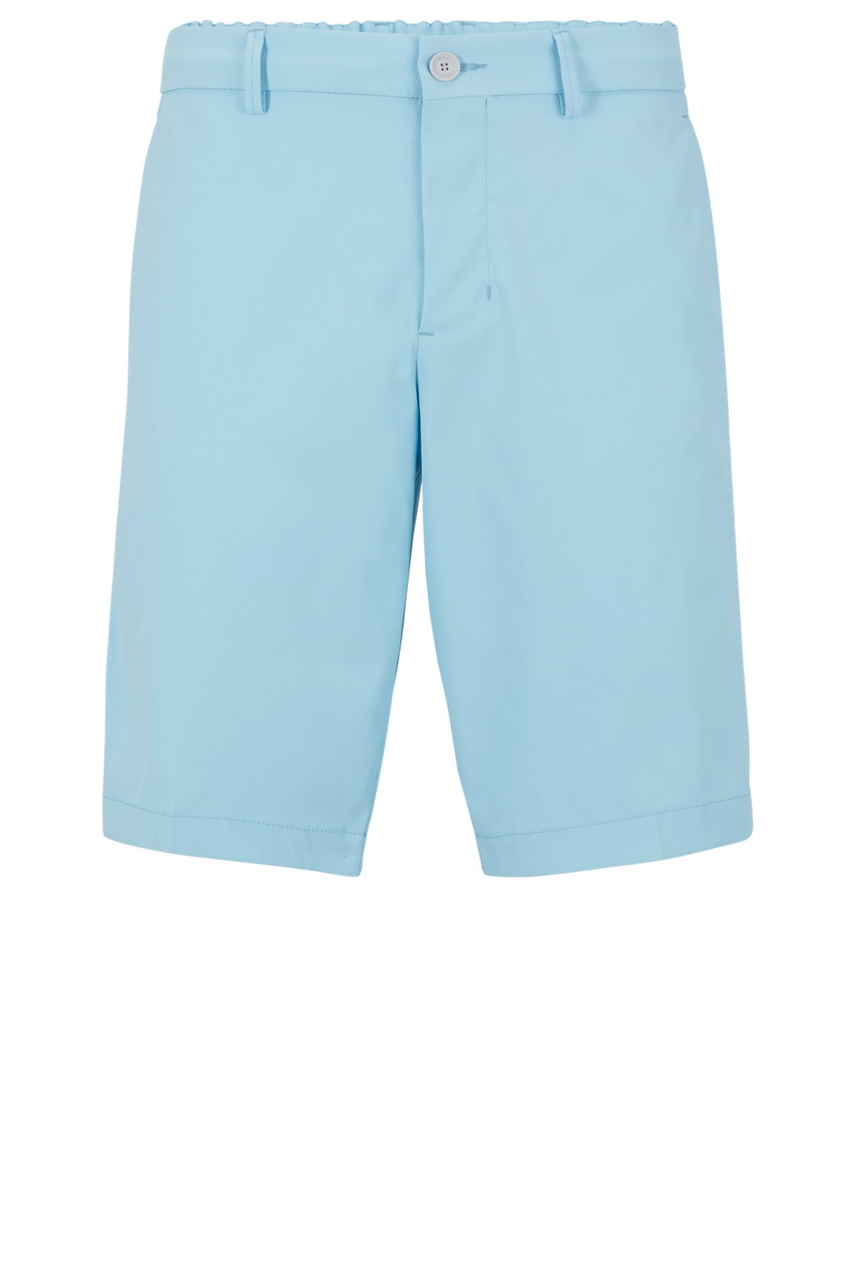 Slim-fit shorts in water-repellent twill, Light Blue