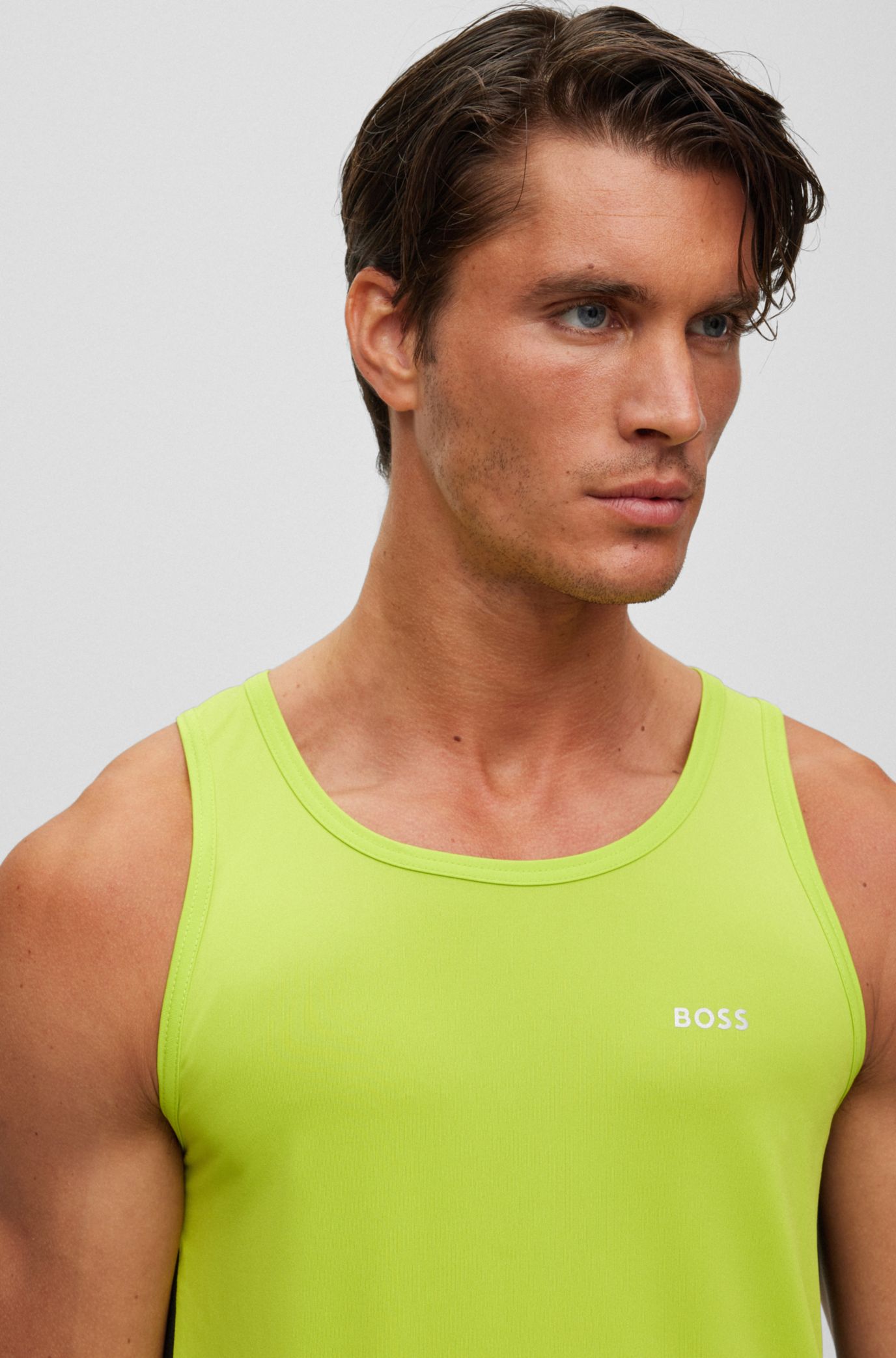 BOSS Camiseta sin mangas slim fit con elasticidad t cnica y