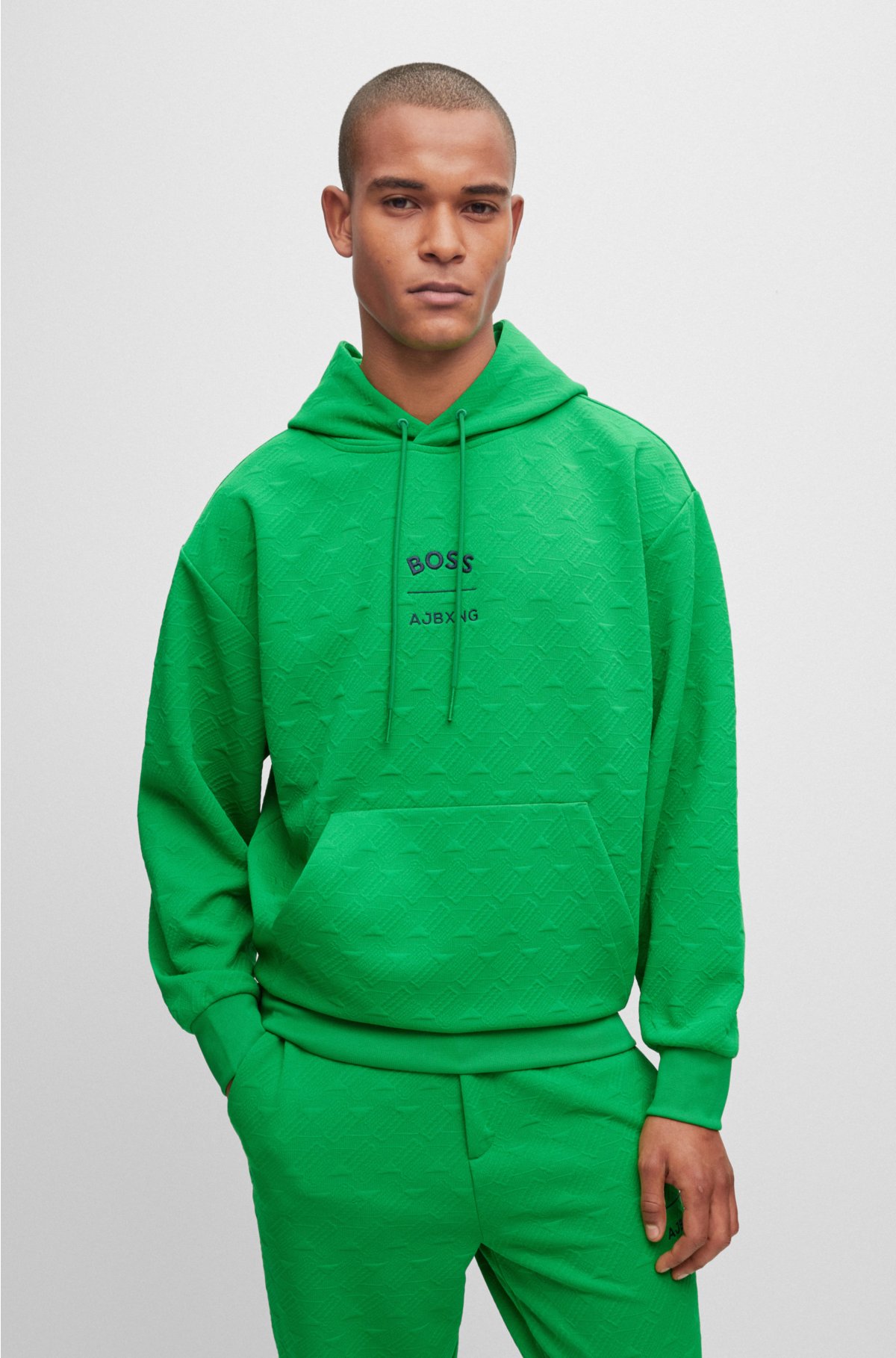 Adidas Pullover Hoodie With Lime Green Embroidered Logo Size 6