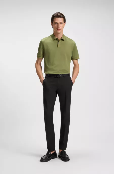 Slim-fit trousers in stretch cotton