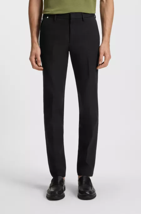 Slim-fit trousers in stretch cotton