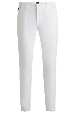 Pantalones slim fit de algodón elástico