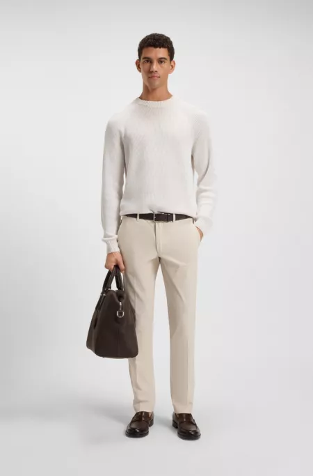 Slim-fit trousers in stretch cotton