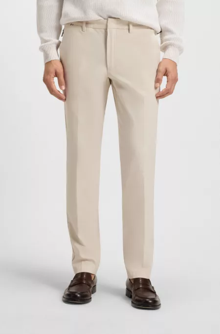 Slim-fit trousers in stretch cotton