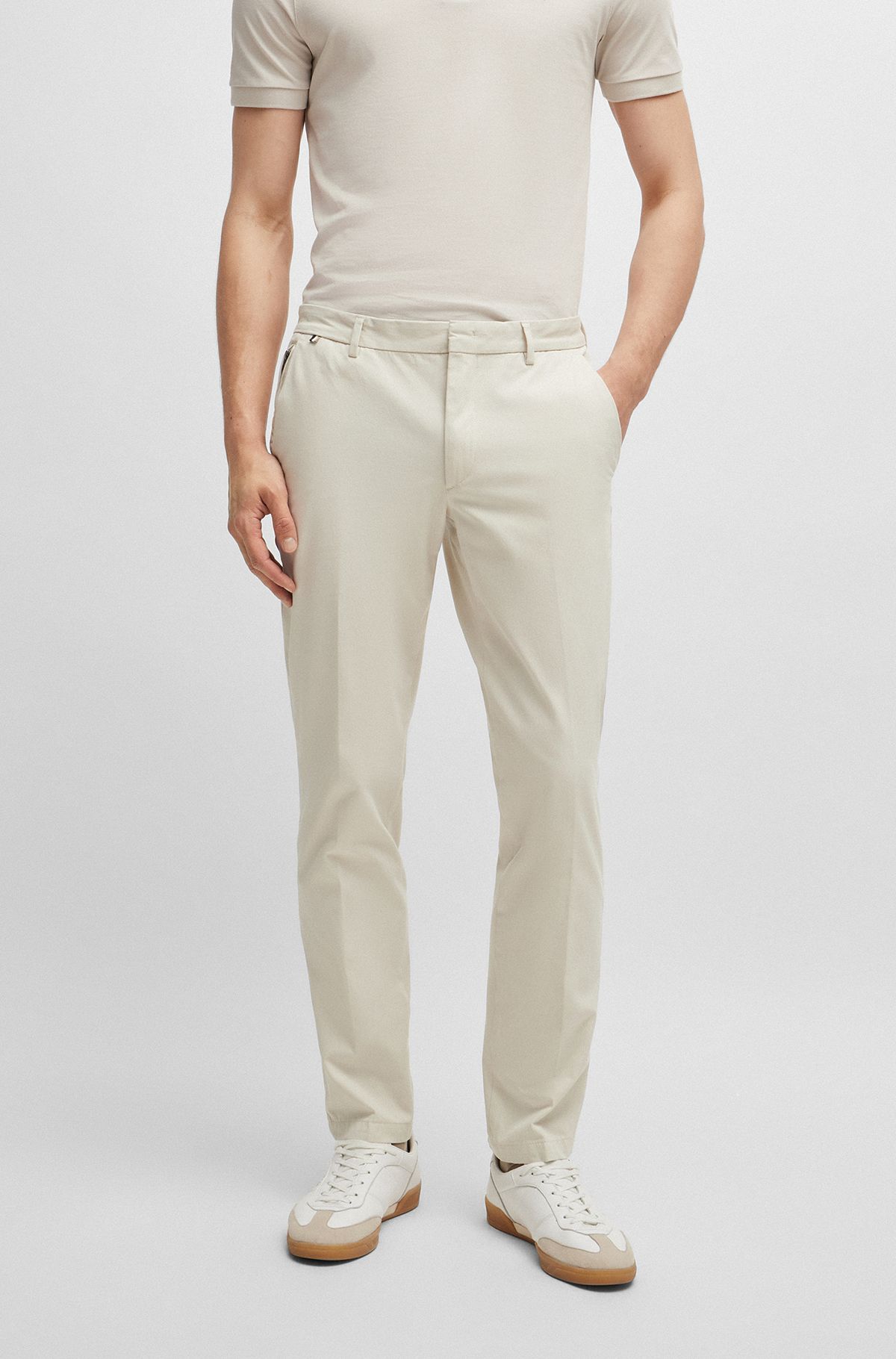 Brown White Trouser, Pantalones, Pants
