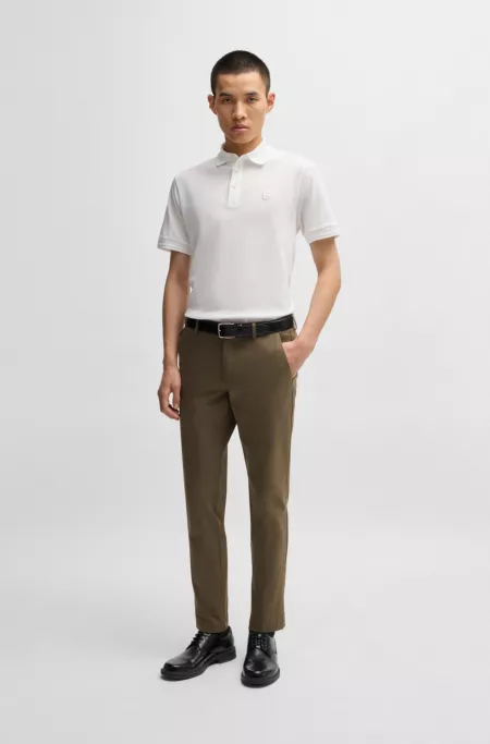 Slim-fit trousers in stretch cotton