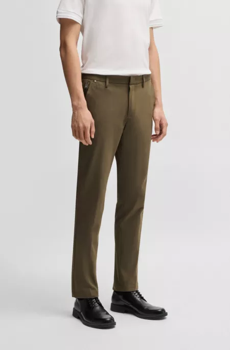 Slim-fit trousers in stretch cotton