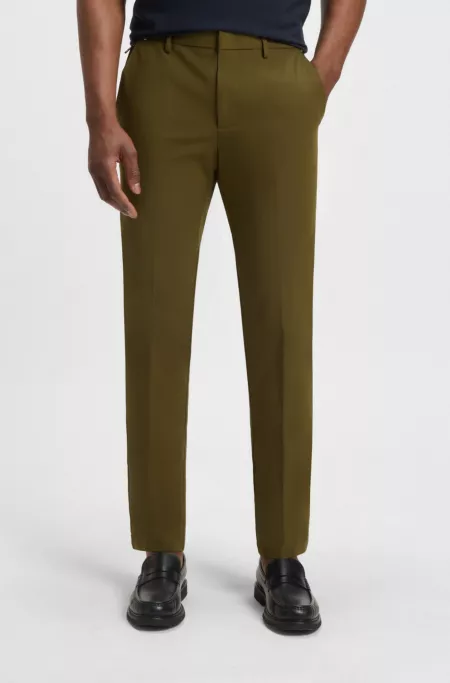 Slim-fit trousers in stretch cotton