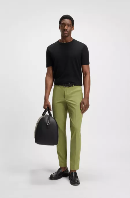 Slim-fit trousers in stretch cotton