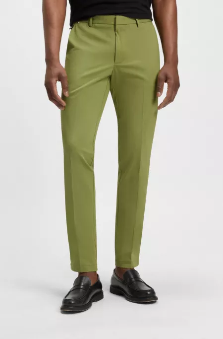 Slim-fit trousers in stretch cotton