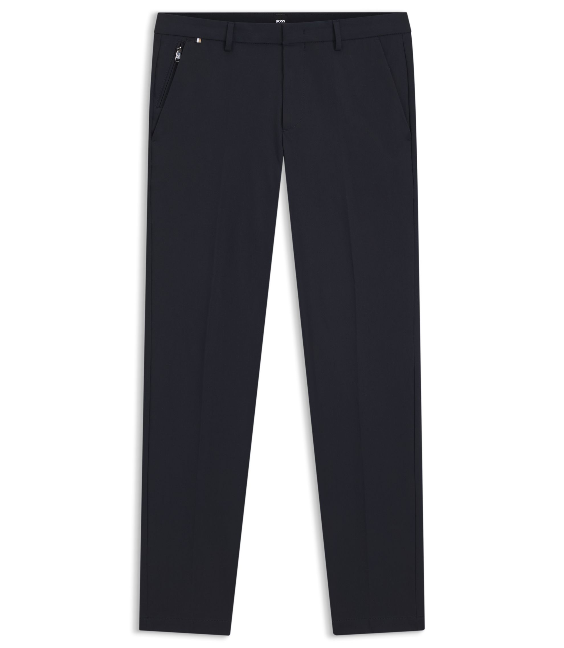BOSS - Slim-fit trousers in stretch cotton - Dark Blue