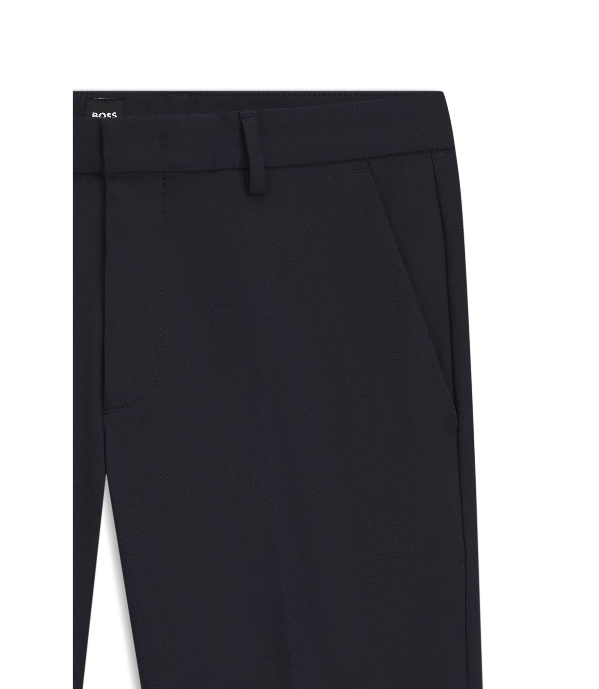 BOSS - Slim-fit trousers in stretch cotton - Dark Blue