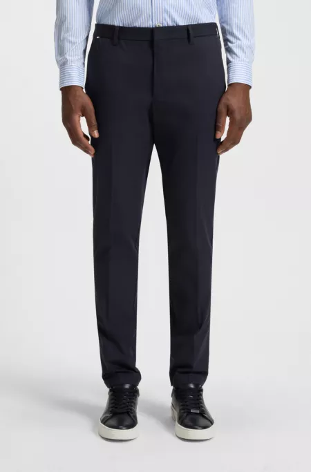 Slim-fit trousers in stretch cotton