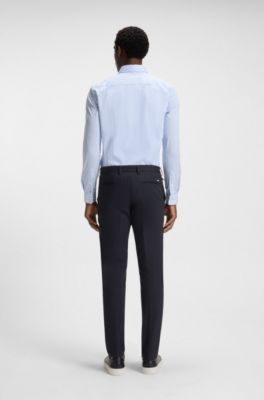 Pantalones slim fit de algod&oacute;n el&aacute;stico, Azul oscuro