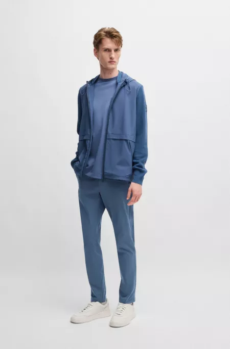 Slim-fit trousers in stretch cotton