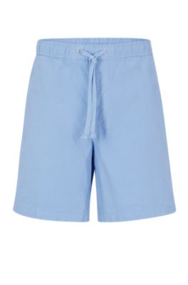 BOSS - Regular-fit shorts in paper-touch stretch cotton