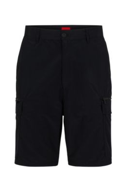 HUGO - Regular-fit cargo shorts in recycled material