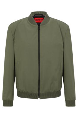 HUGO - Bomber-style slim-fit jacket in stretch cotton