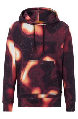 BOSS - Cotton-terry hoodie with heat-map print