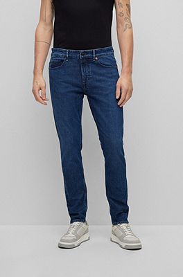 BOSS - Slim-fit jeans in blue comfort-stretch denim