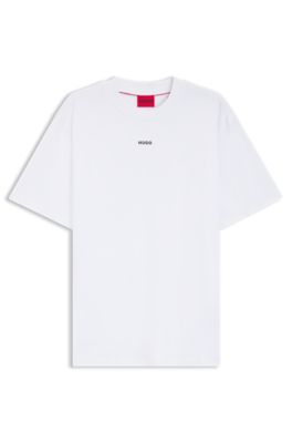 Logo-print T-shirt in cotton jersey, White