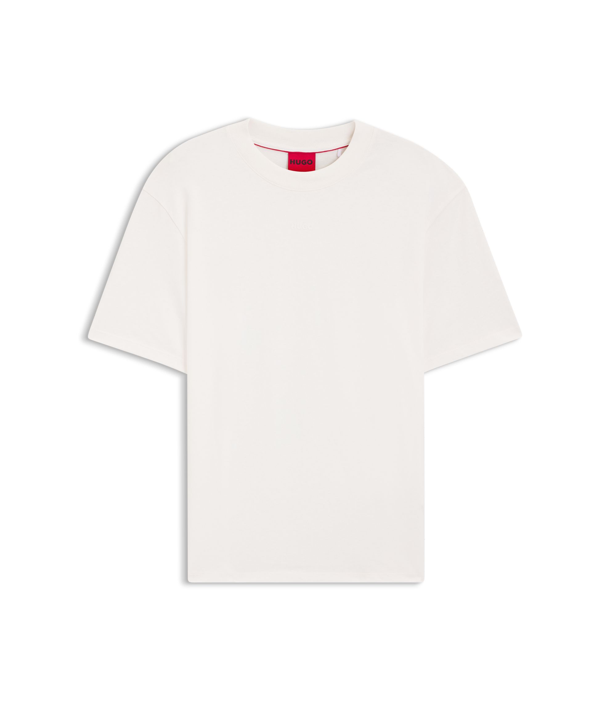 HUGO - Logo-print T-shirt in cotton jersey - White