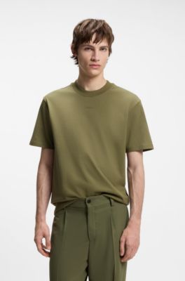 T-shirt Relaxed en jersey de coton &agrave; logo imprim&eacute;, Chaux