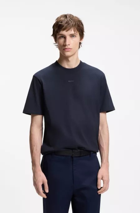 Relaxed-fit cotton-jersey T-shirt with logo print