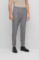 Slim-fit formal trousers with drawstring waist, Silver