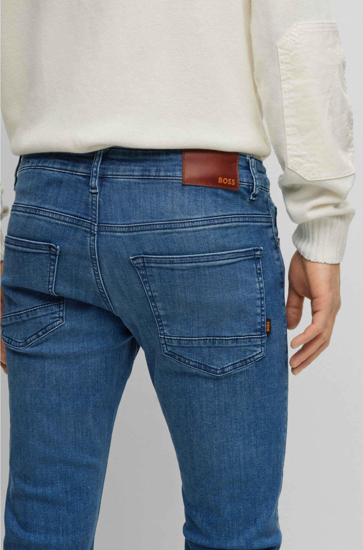 Slim-fit in BOSS super-stretch denim jeans blue -