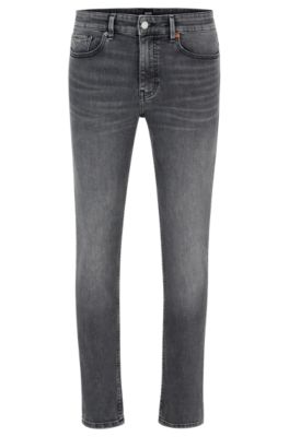 Forholdsvis ribben Niende BOSS - Slim-fit jeans in gray super-stretch denim