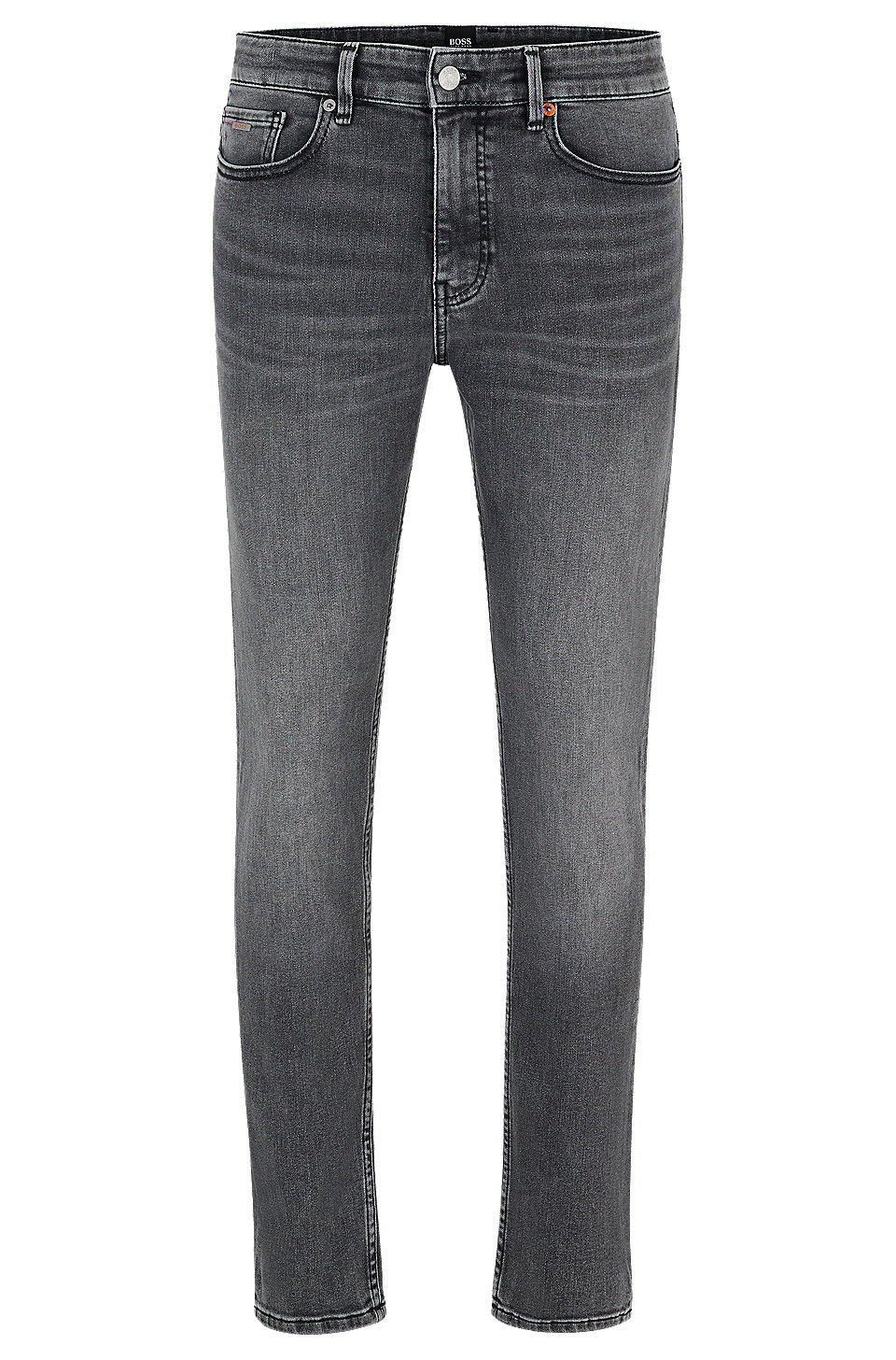 BOSS - Slim-fit jeans in gray super-stretch denim