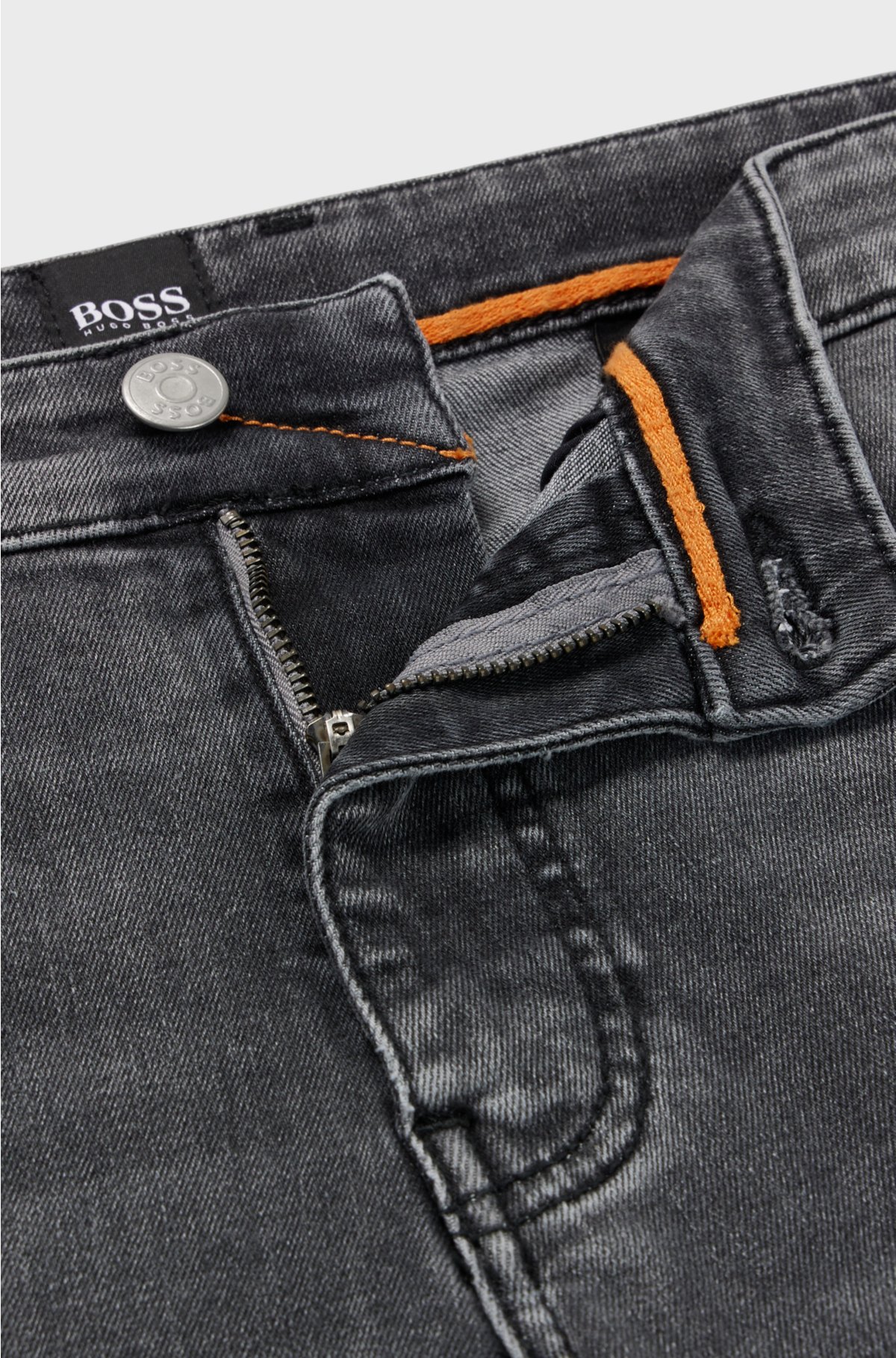 BOSS - jeans in denim gray super-stretch Slim-fit
