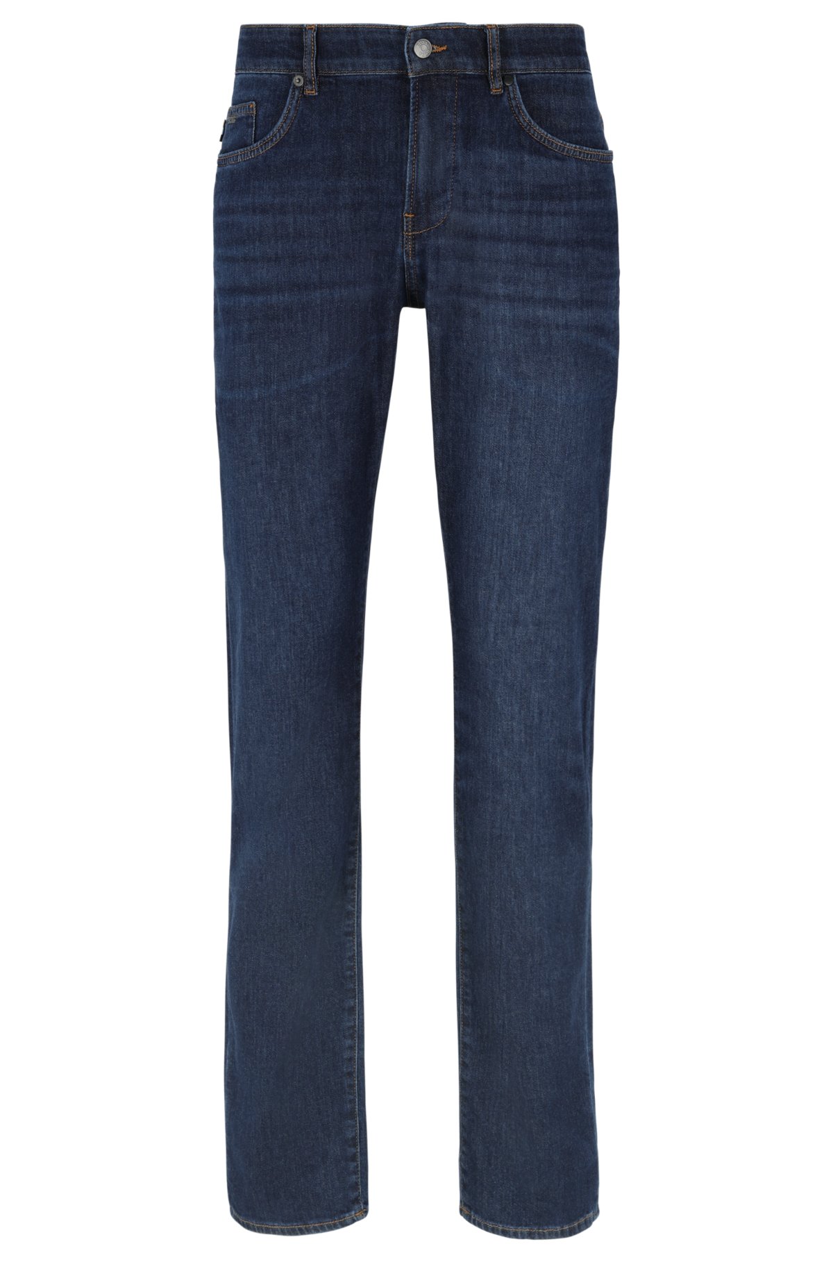 Buy BOSS Akron Relaxed-Fit Jeans in Stone Washed Denim, Blue Color Men