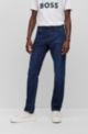 Slim-fit jeans in dark-blue stretch denim, Dark Blue