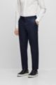 Relaxed-fit trousers in a crease-resistant cotton blend, Dark Blue