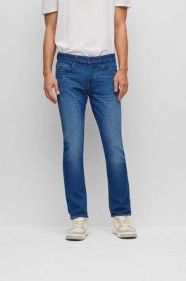 Hugo Boss Slim-fit Jeans In Super-soft Blue Italian Denim