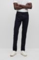 Slim-fit jeans in dark-blue comfort-stretch denim, Dark Blue