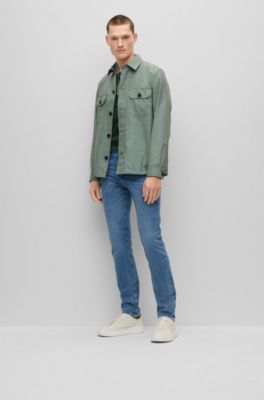 BOSS - Slim-fit jeans in blue Italian denim
