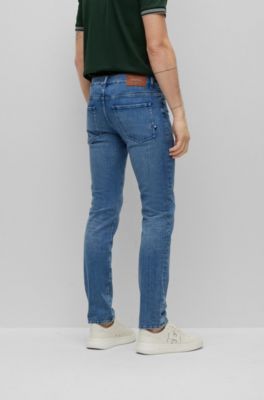 BOSS - Slim-fit jeans in blue Italian denim