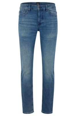 BOSS Slim-fit jeans in super-soft blue denim