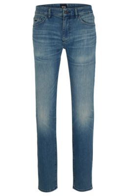 BOSS - Regular-fit jeans in blue denim