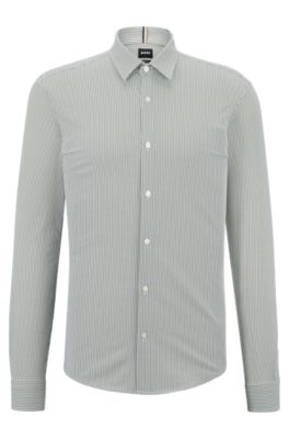 BOSS Slim fit shirt in printed performance stretch jersey