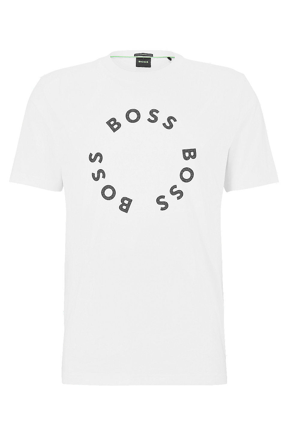 BOSS - Stretch-cotton T-shirt with circle logo prints