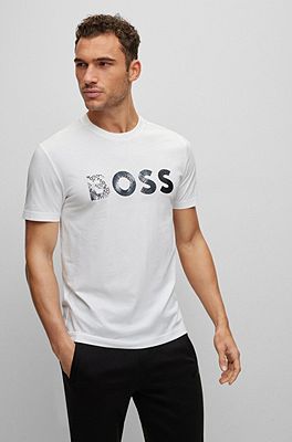 Logo-Print Cotton and Linen-Blend Jersey T-Shirt