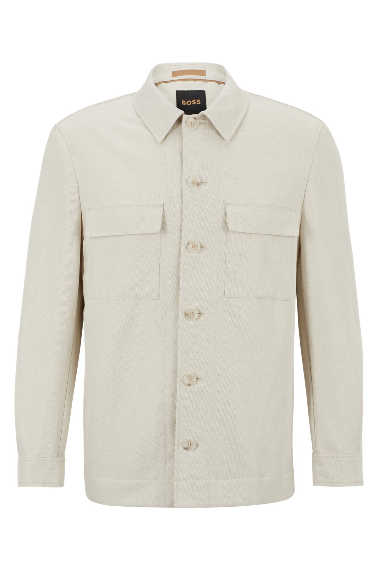 Relaxed-fit jacket in cotton and linen
